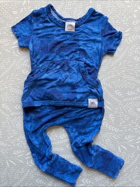Ready Set Romper Blue Tie-Dye Romper 0–6M